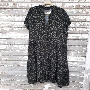 Jackson Rowe tiered animal print dress size large